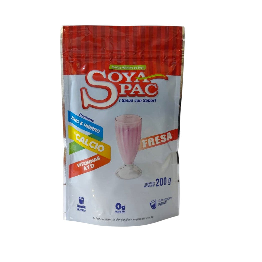 BEBIDA DE SOYA FRESA SOYAPAC 200GR
