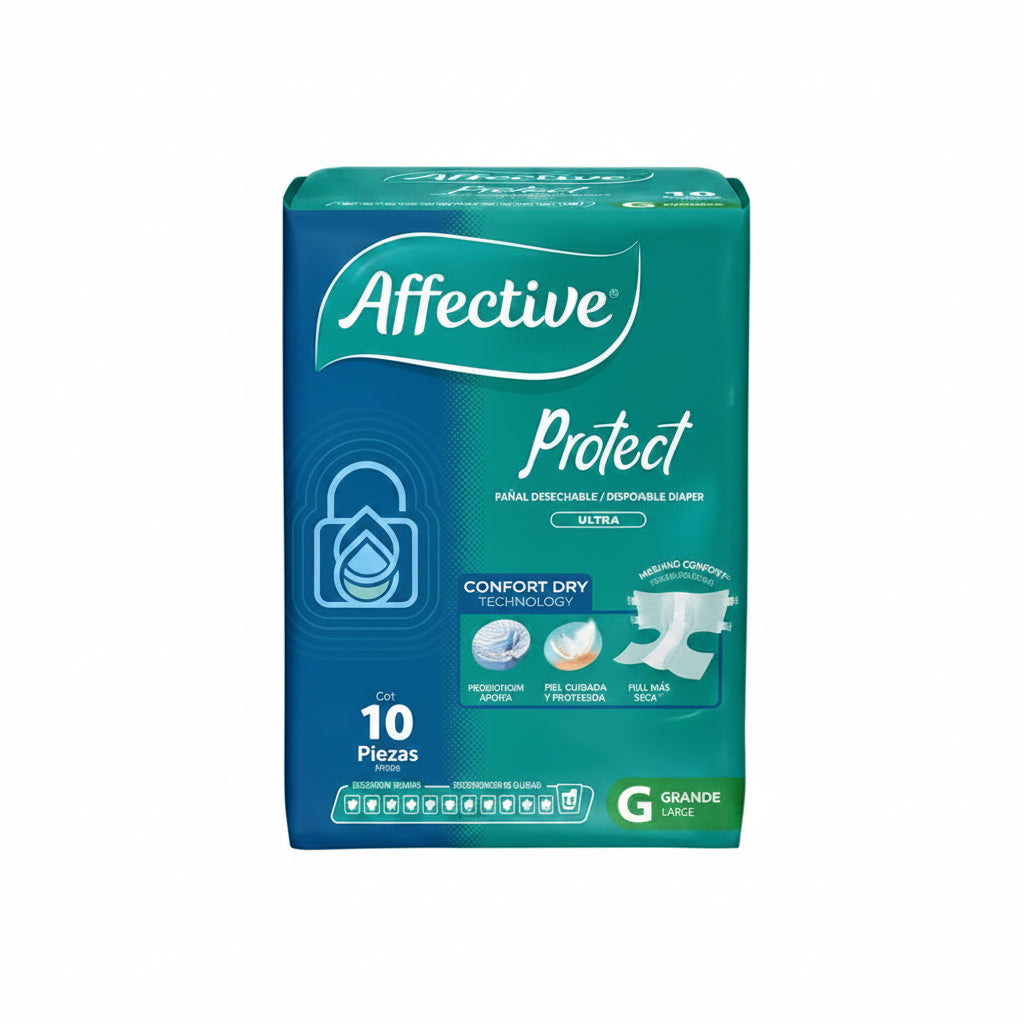 PAÑALES PARA ADULTO AFFECTIVE G 10U