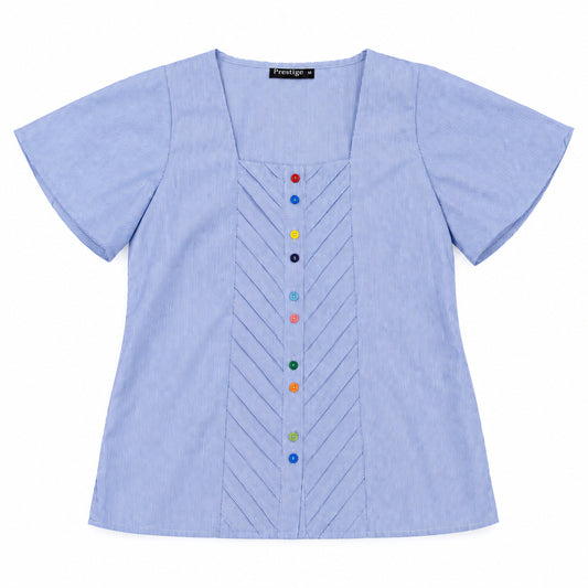 BLUSA MANGA CORTA PARA DAMA MIL RAYAS