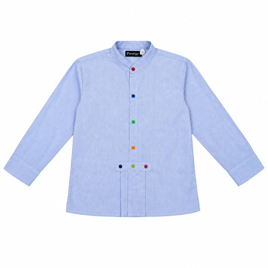 CAMISA TÍPICA DE NIÑO MANGA LARGA DE RAYA