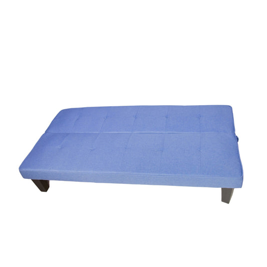 SOFA CAMA AZUL PATAS NEGRAS