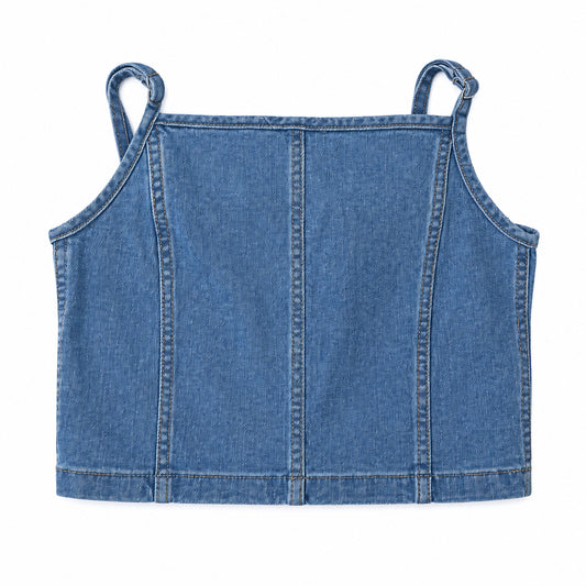 TOP JEANS DE NIÑA CON TIRAS