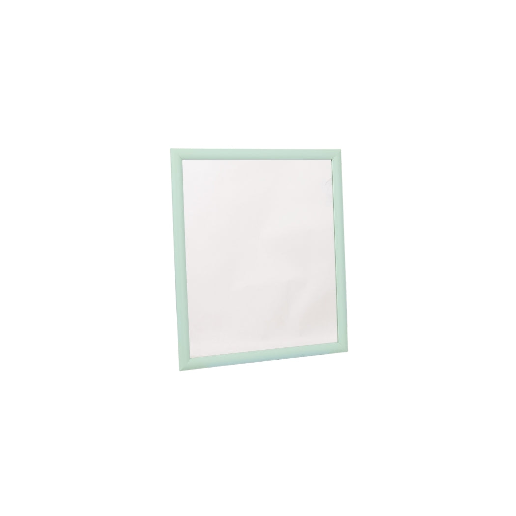 ESPEJO CUADRADO DECORATIVO ENMARCADO VERDE MENTA
