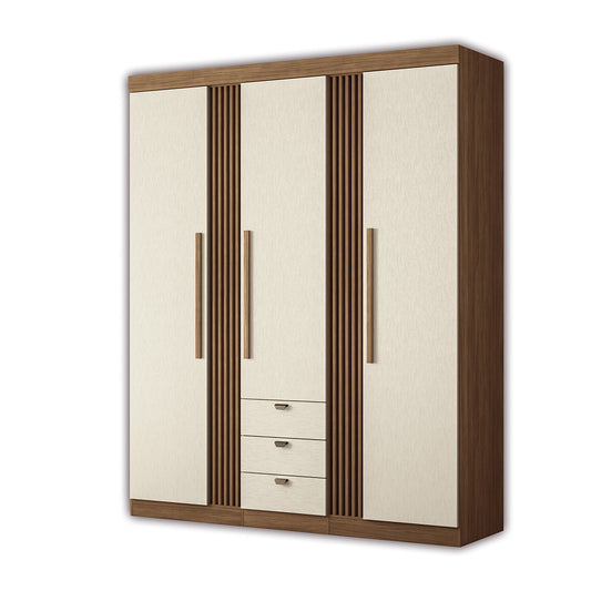 ROPERO DE 3 PUERTAS 3 GAVETAS CON RANURAS