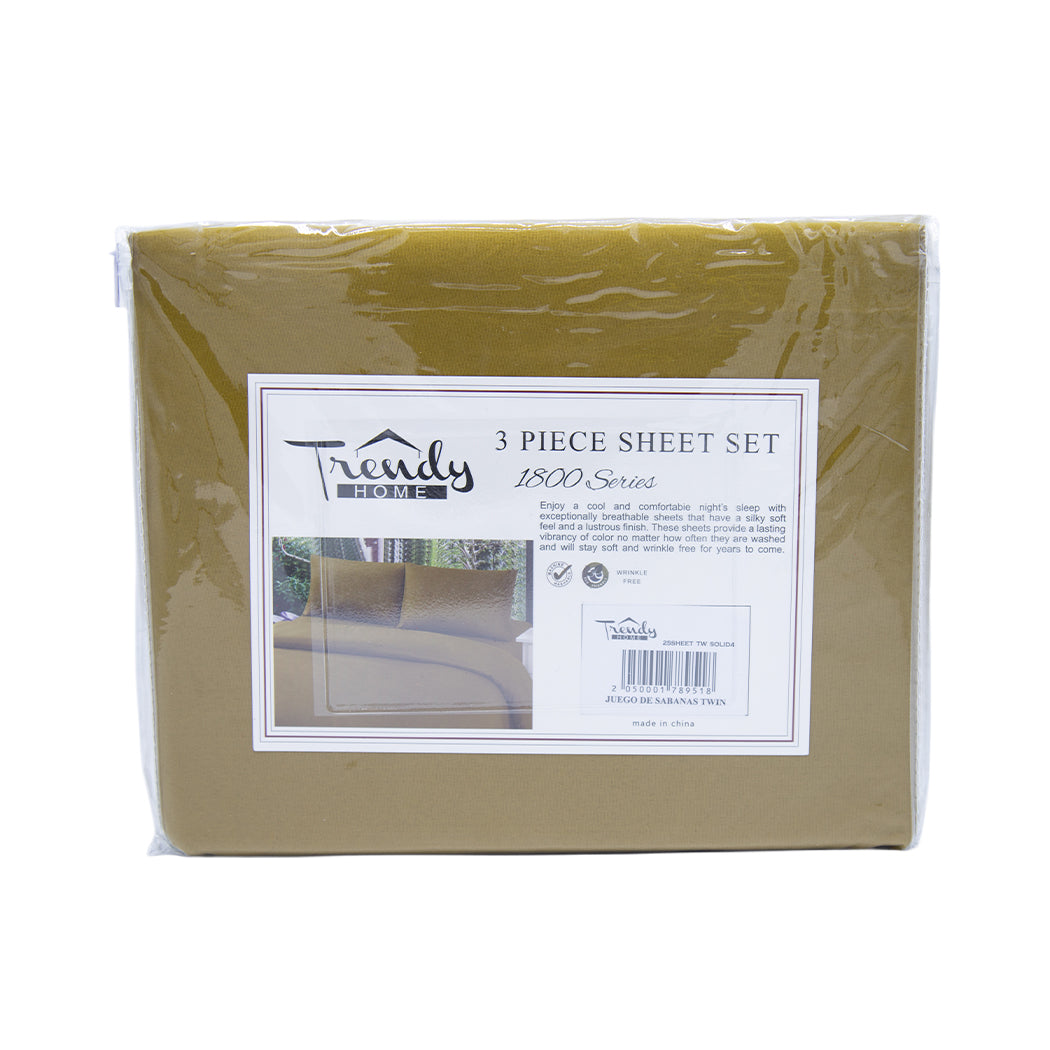 JUEGO DE SABANAS TWIN COLOR VERDE OLIVA