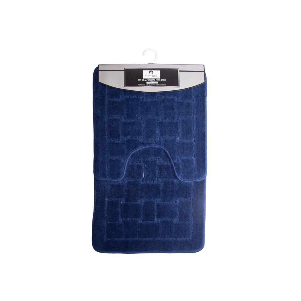SET DE ALFOBRA PARA BAÑO AZUL