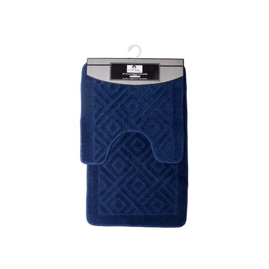 SET DE ALFOMBRAS NEGRO Y AZUL