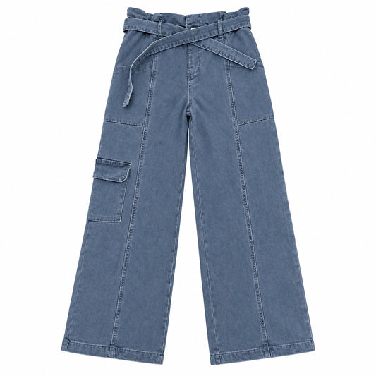JEANS DE NIÑA CON CINTURÓN