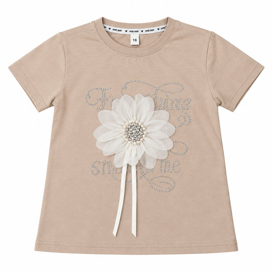 SUETER DE NIÑA CON DISEÑO DE FLOR