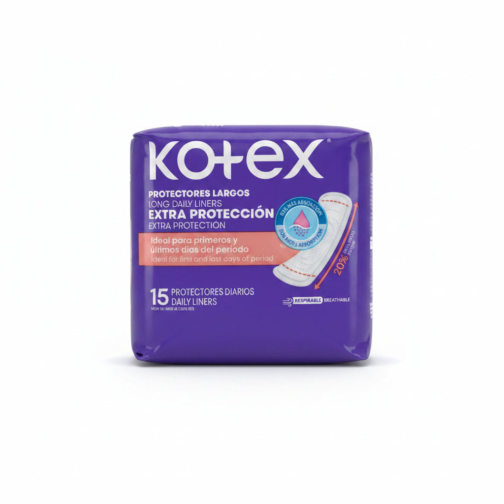 PROTECTORES DIARIOS LARGOS KOTEX 15U