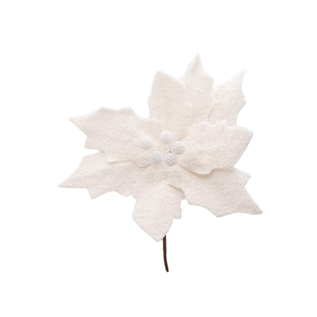 ADORNO DISEÑO FLOR BLANCA DE NAVIDAD