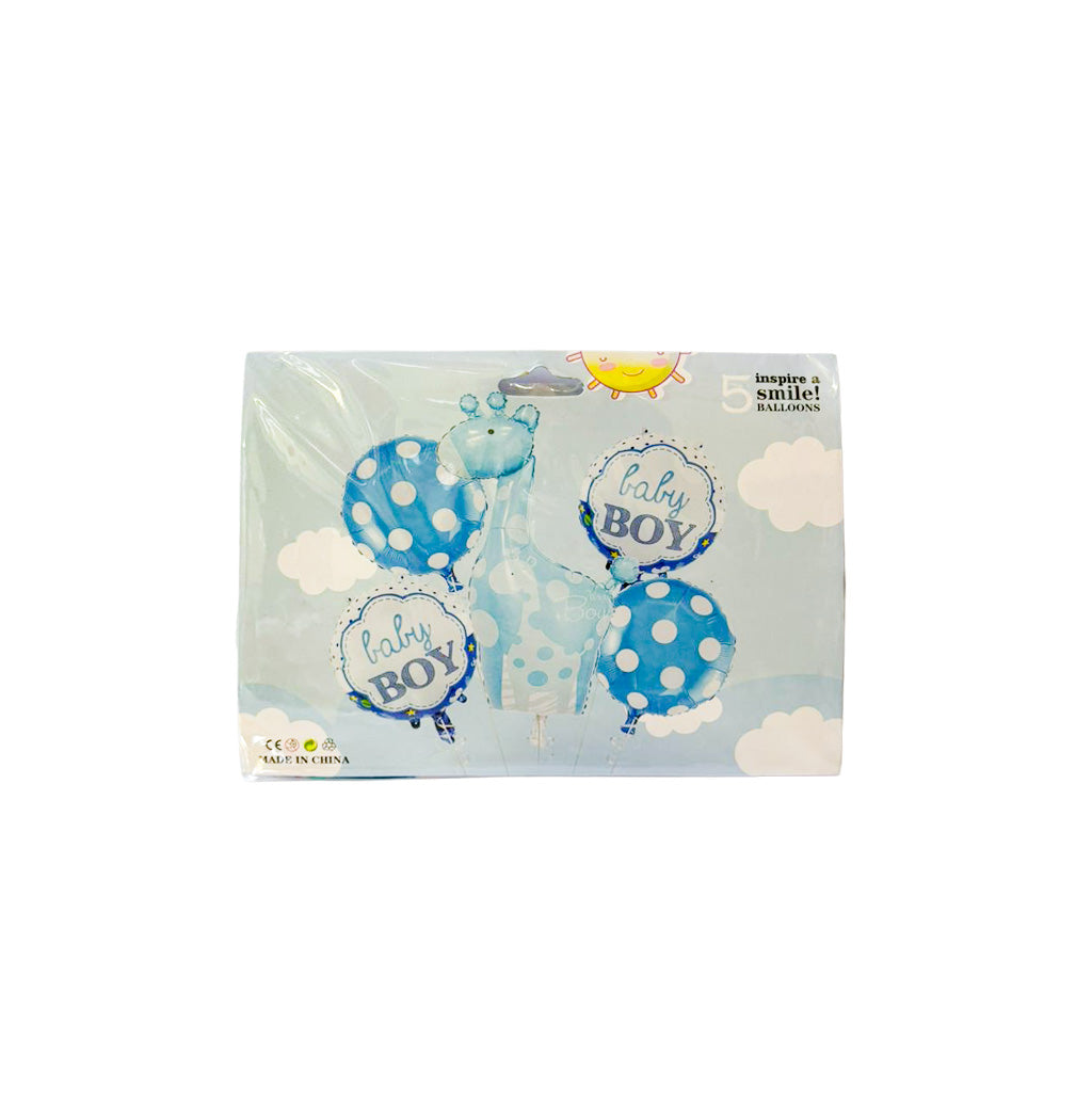 SET DE GLOBOS NIÑA O NIÑO 5PZS