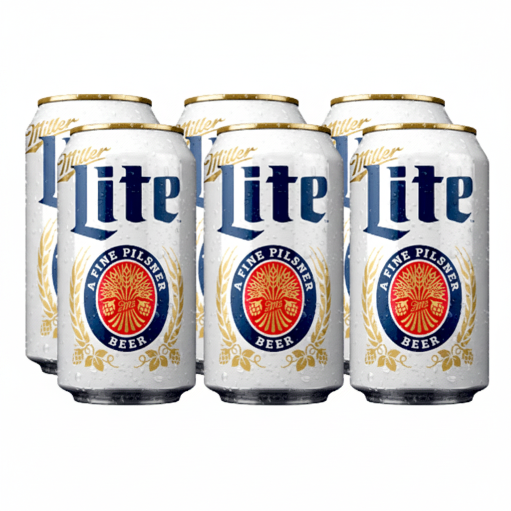 6PACK CERVEZA LATA MILLER LITE 10OZ