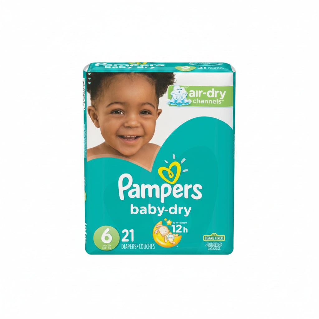 PAÑALES DESECHABLE BABY DRY JUMBO S6 21U