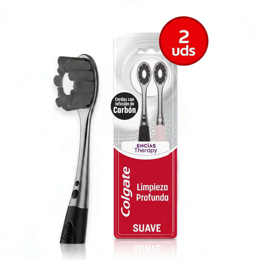 CEPILLLO DENTAL CERDAS CON INFUSIÓN DE CARBÓN 2U