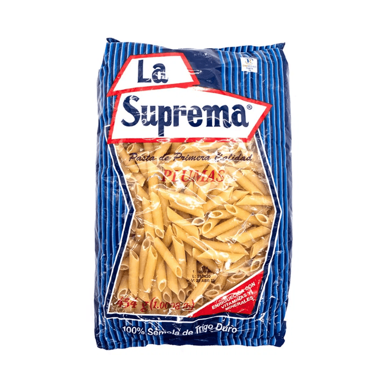 PASTA PLUMA LA SUPREMA 454GR