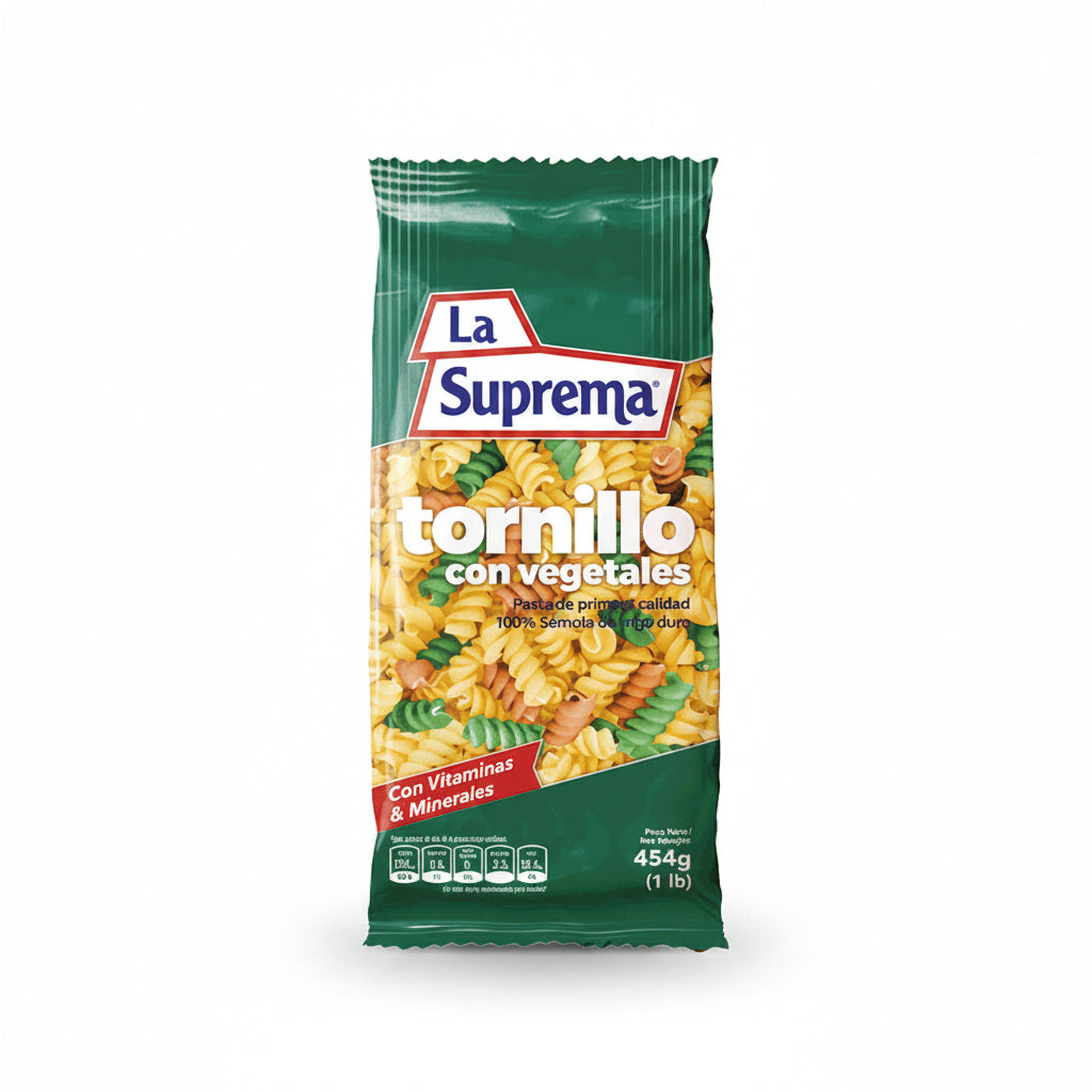PASTA TORNILLO TRICOLOR LA SUPREMA 454GR
