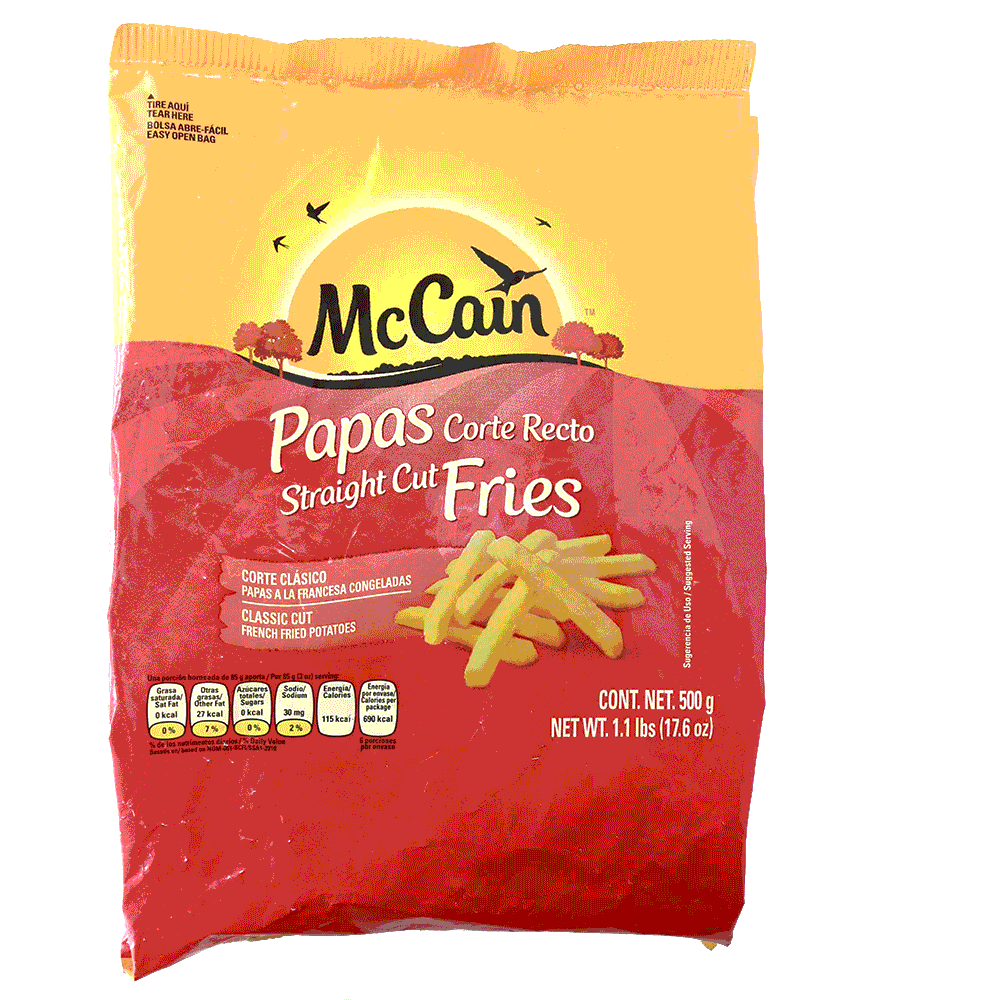 PAPAS FRITAS STRAIGHT 500GR