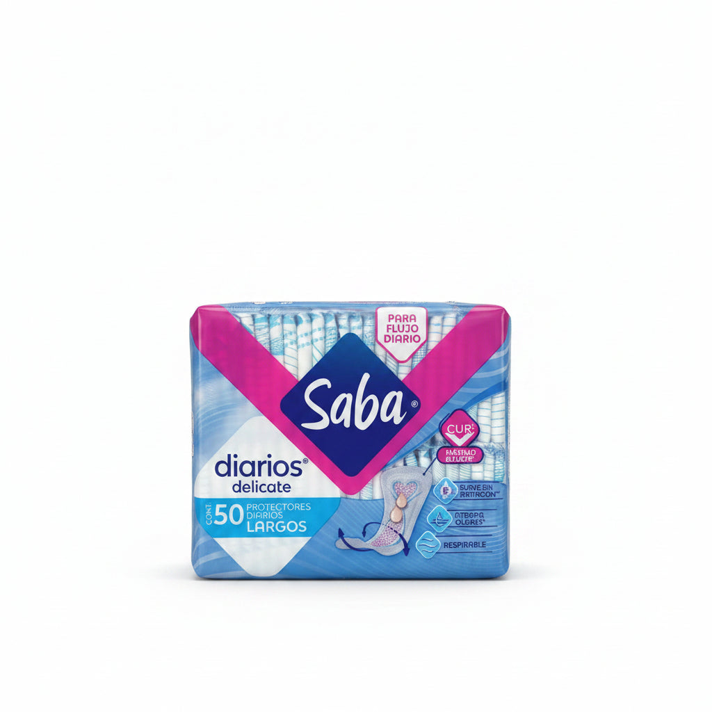 PROTECTORES DIARIOS LARGO SABA 50U