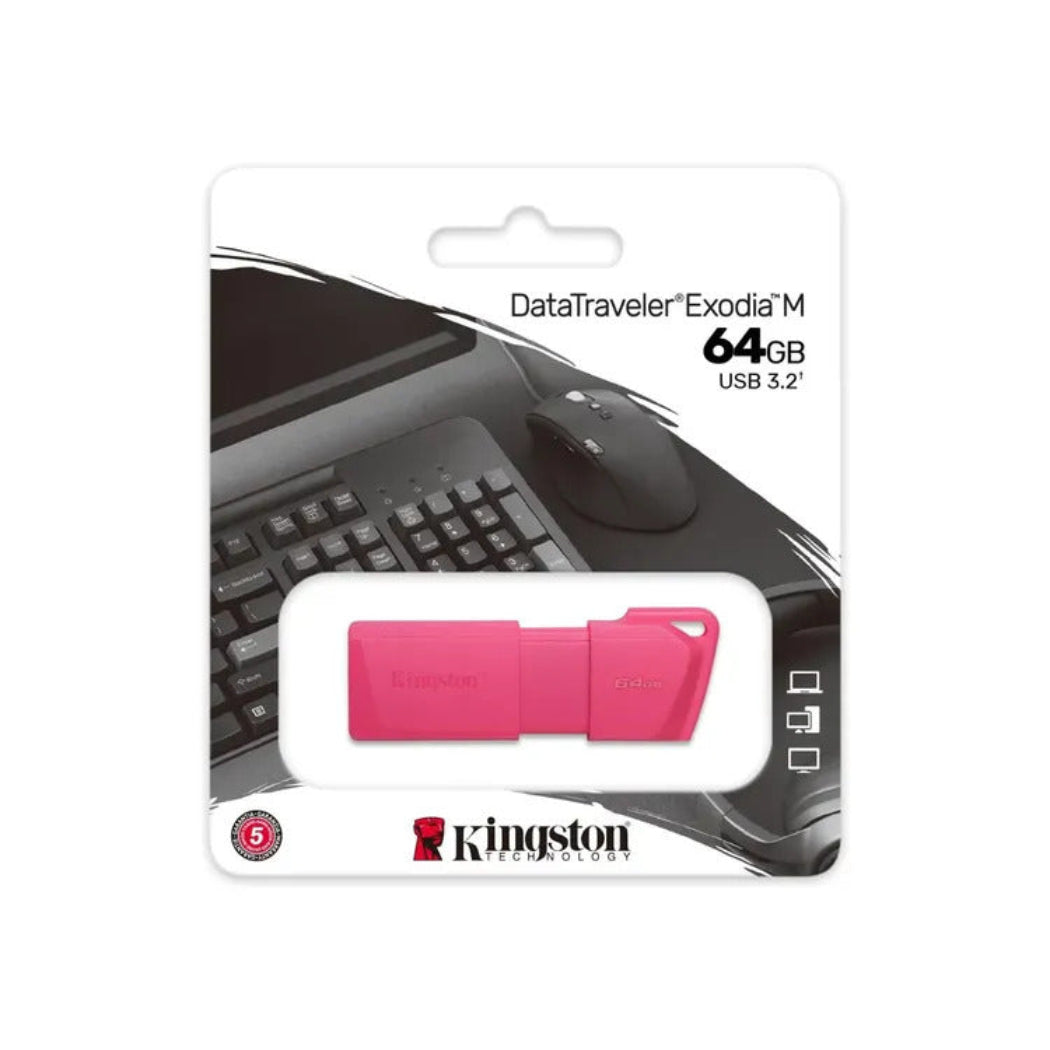 MEMORIA USB 64GB EXODIA ROSA NEÓN