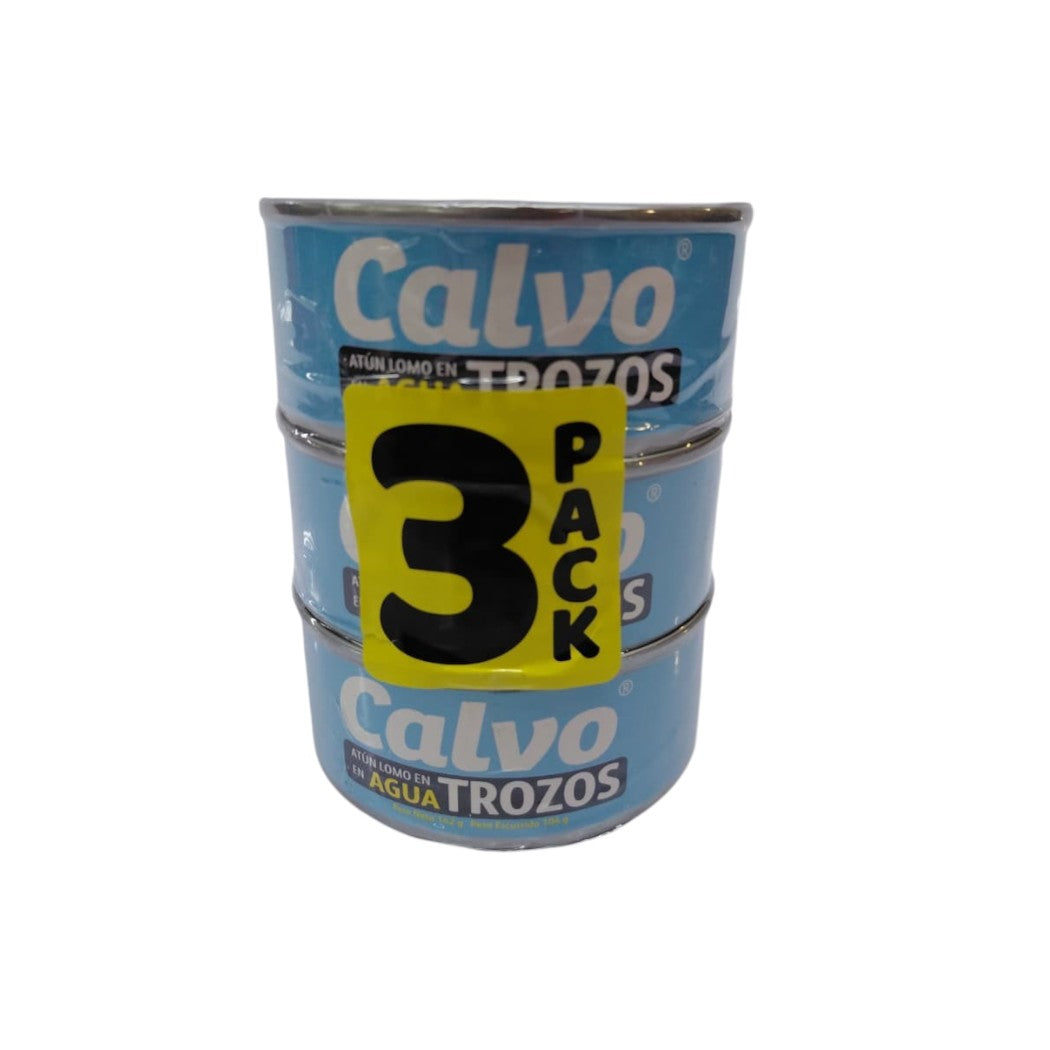 3PK ATÚN TROZOS AGUA CALVO 142GR