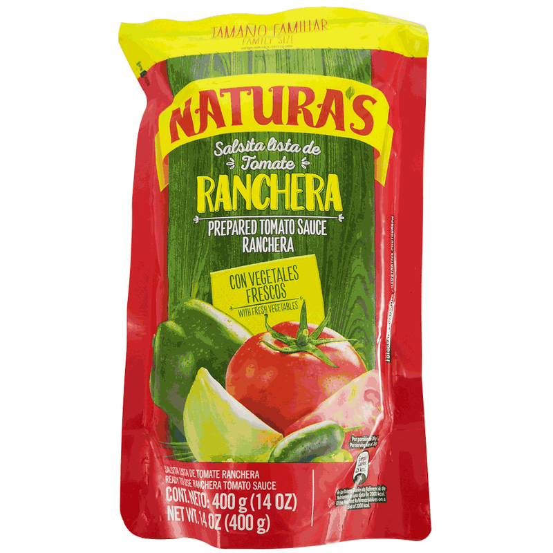 SALSA DE TOMATE RANCHERA NATURAS 400GR