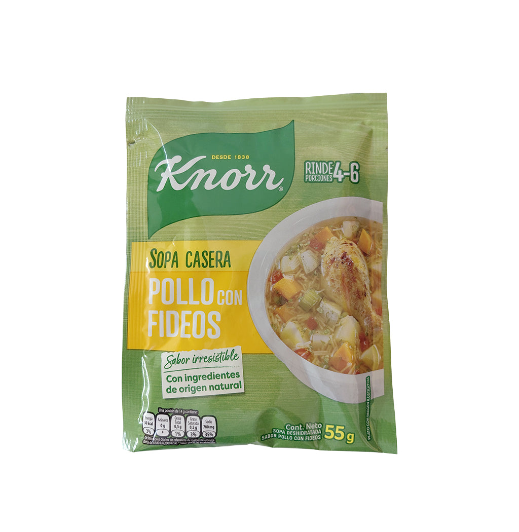 SOPA POLLO FIDEO KNORR 57GR