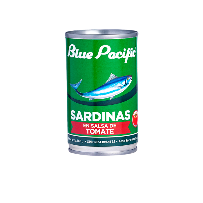 SARDINAS EN SALSA DE TOMATE BLUE PACIFIC 160GR