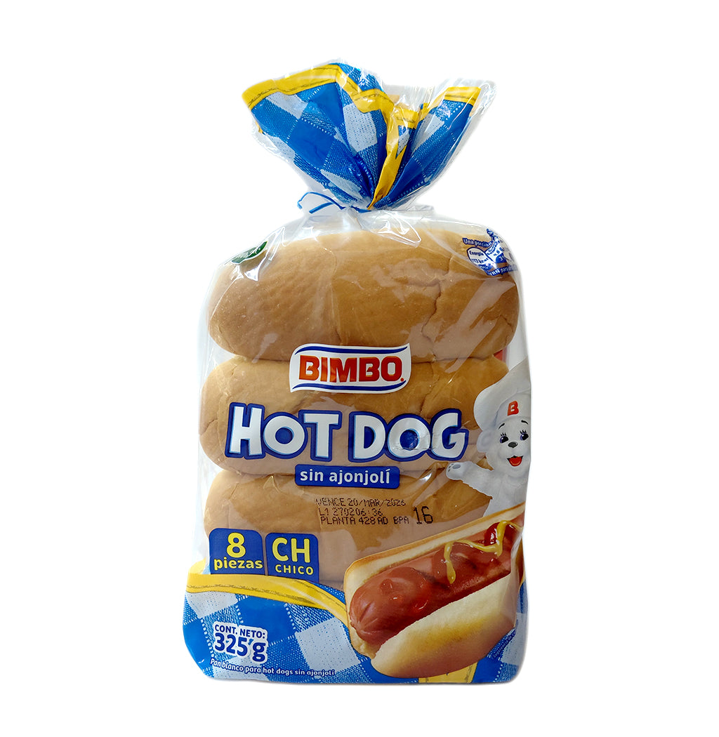 PAN HOT DOG SIN AJONJOLI BIMBO 8U
