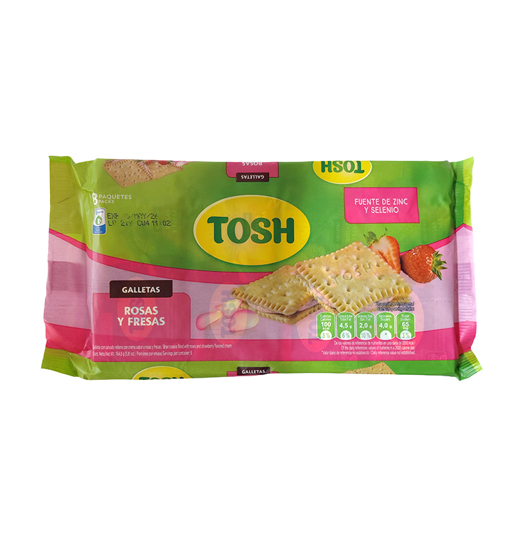 GALLETAS ROSAS Y FRESAS TOSH 164GR
