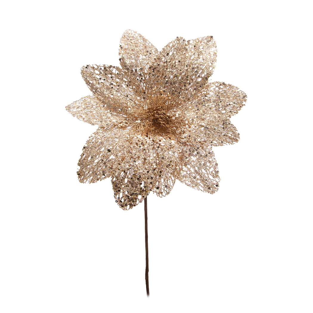 ADORNO DISEÑO FLOR DORADA