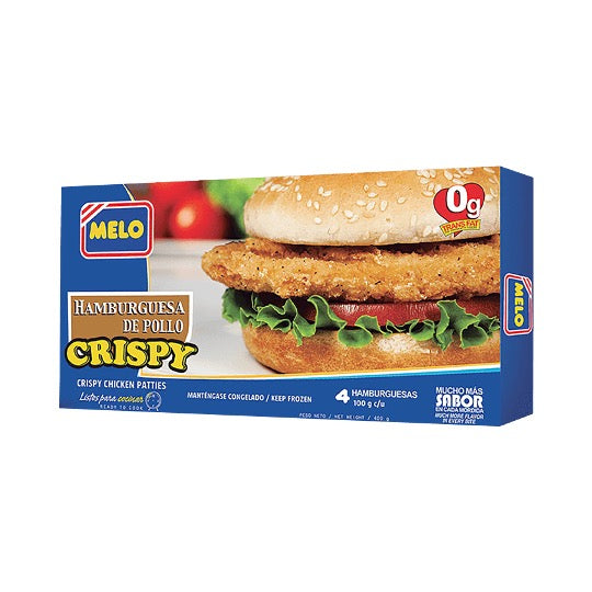 HAMBURGUESA DE POLLO CRISPY MELO 400GR