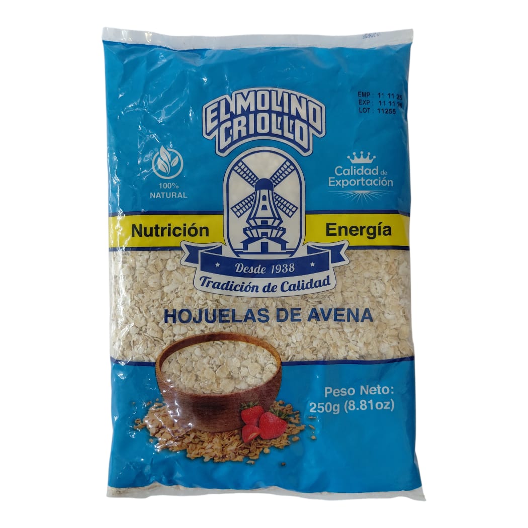 AVENA HOJUELA MOLINO CRIOLLO 250GR
