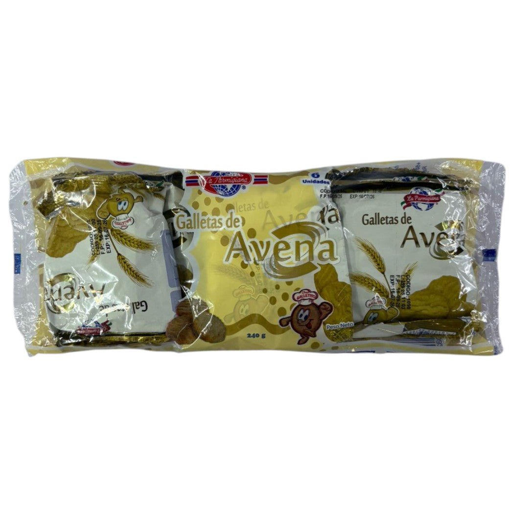 6PACK GALLETAS AVENA LA PARMIGIANA 204GR