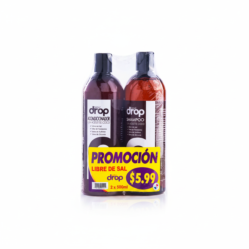 SHAMPOO SIN SAL ACONDICIONADOR COCO BEAUT DROP 500ML