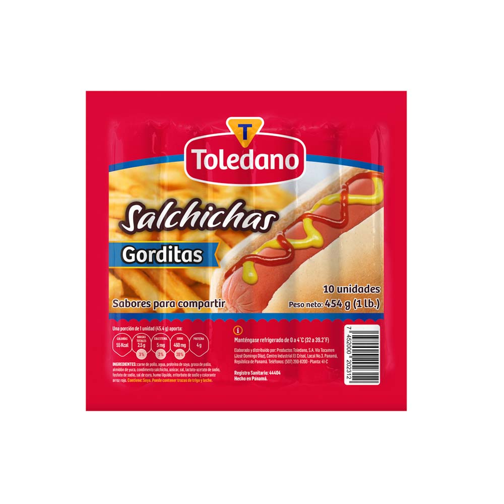 SALCHICHA GORDITA TOLEDANO 1LB.