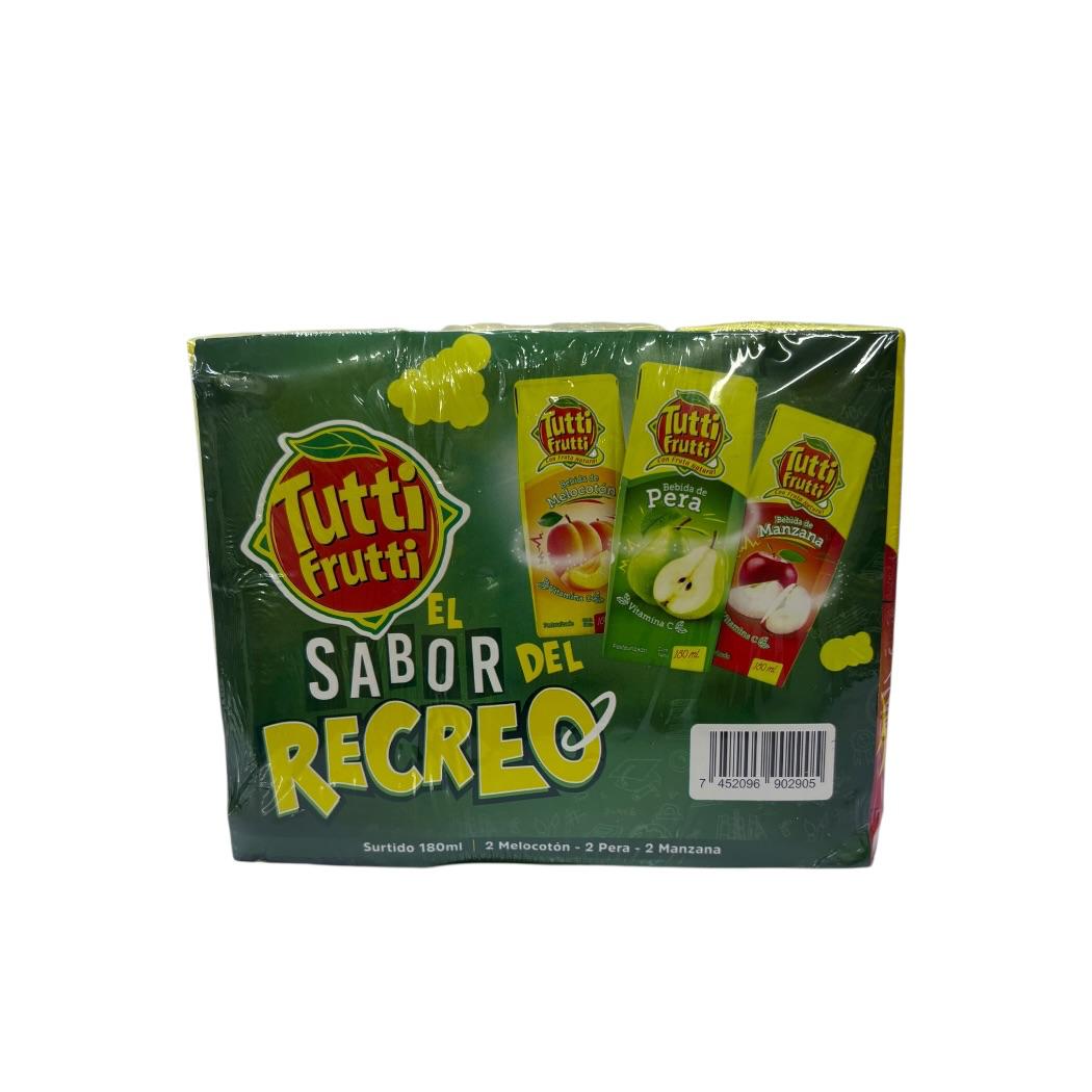 6PACK BEBIDA SURTIDA TUTTI FRUT 180ML