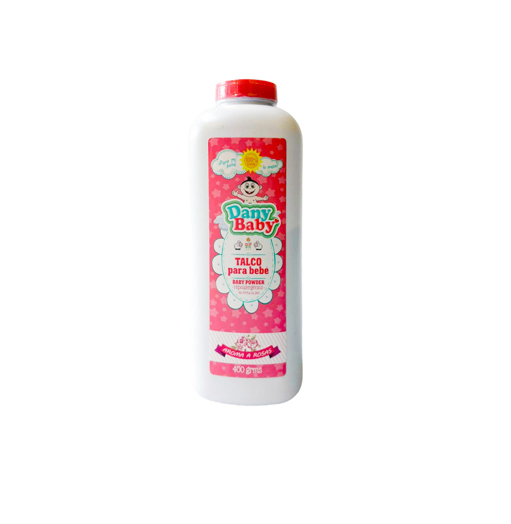 TALCO PARA BEBÉ ROSAS 400GR