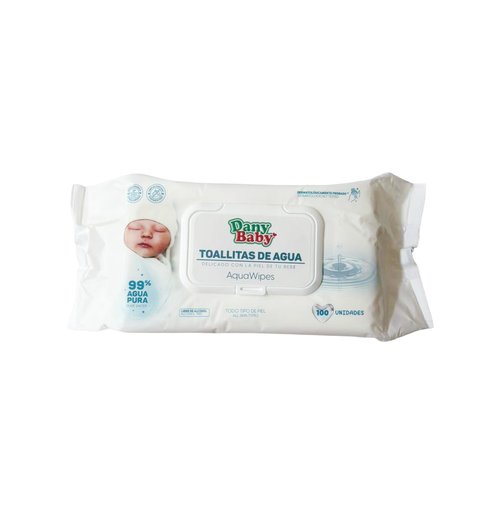 TOALLITAS HÚMEDAS DE AGUA 100U