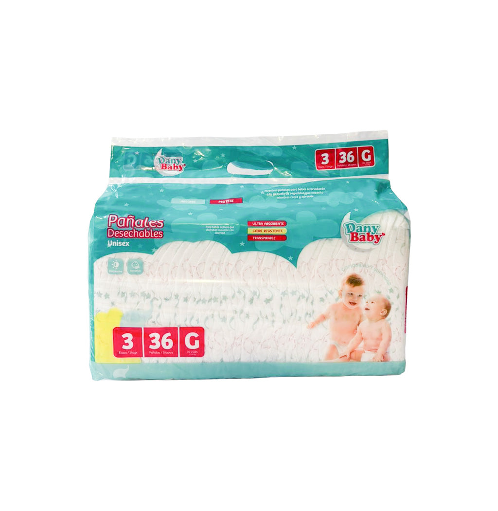 PAÑALES DESECHABLE TALLA G 36U