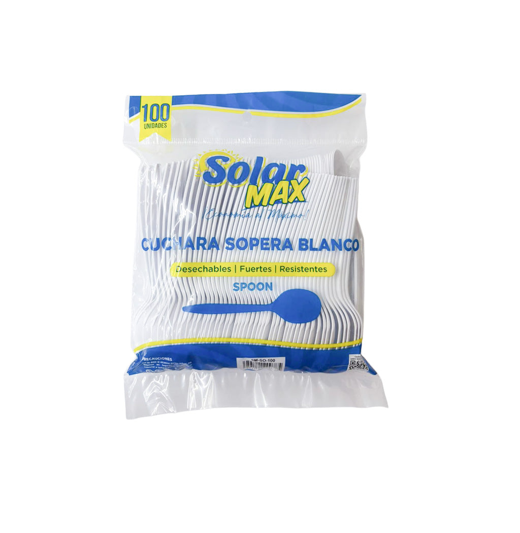CUCHARA DESECHABLES SOPERA BLANCA 100U