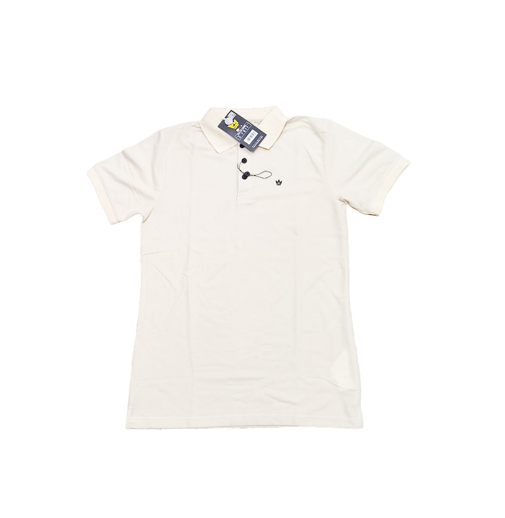 T-SHIRT POLO MANGA CORTA CREMA CHESS KING