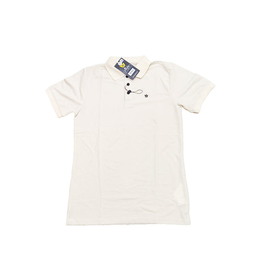T-SHIRT POLO MANGA CORTA CREMA CHESS KING