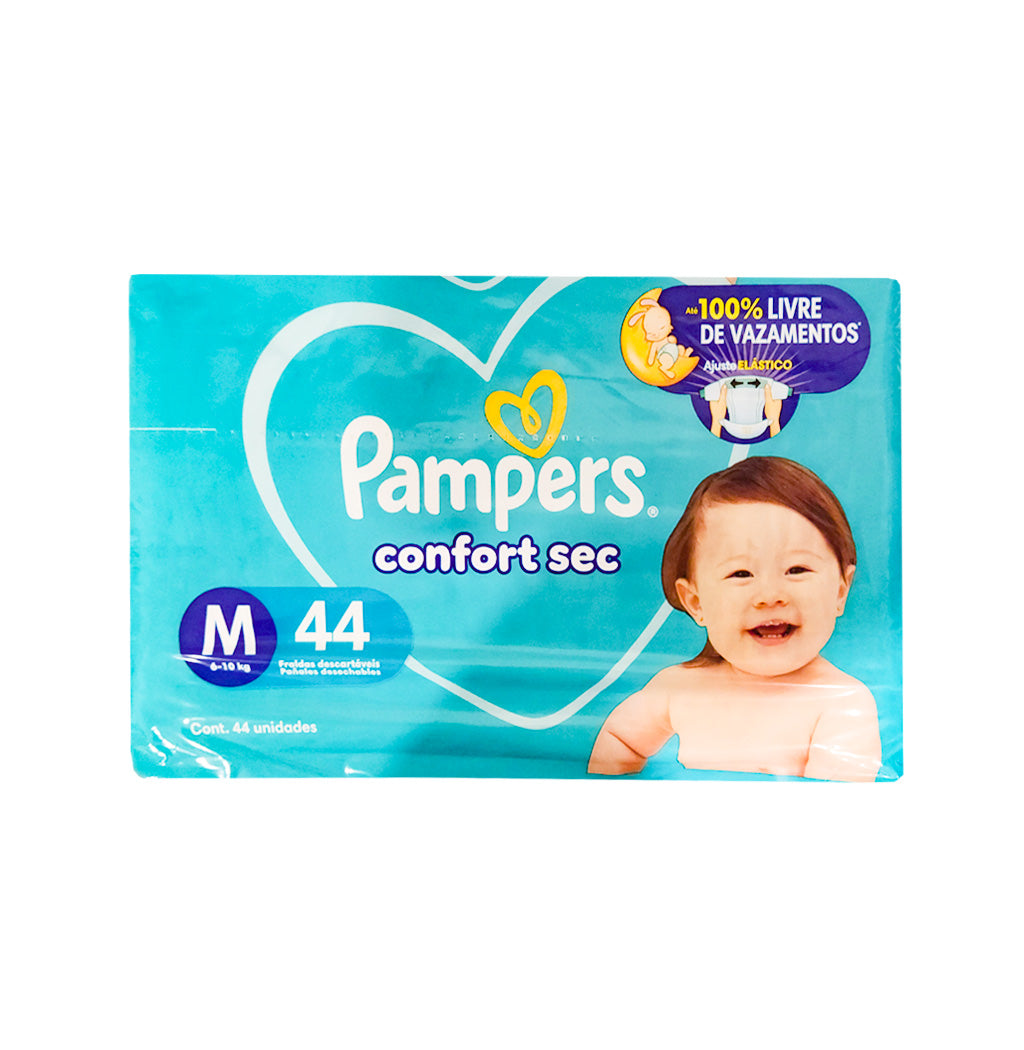 PAÑALES DESECHABLE CONFORT SEC PAMPERS M 44U