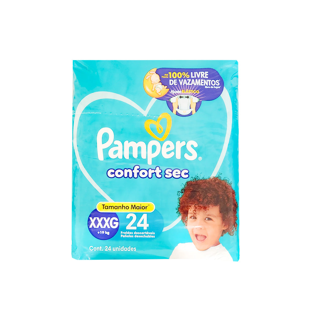 PAÑALES DESECHABLE CONFORT SEC PAMPERS XXXG 24U