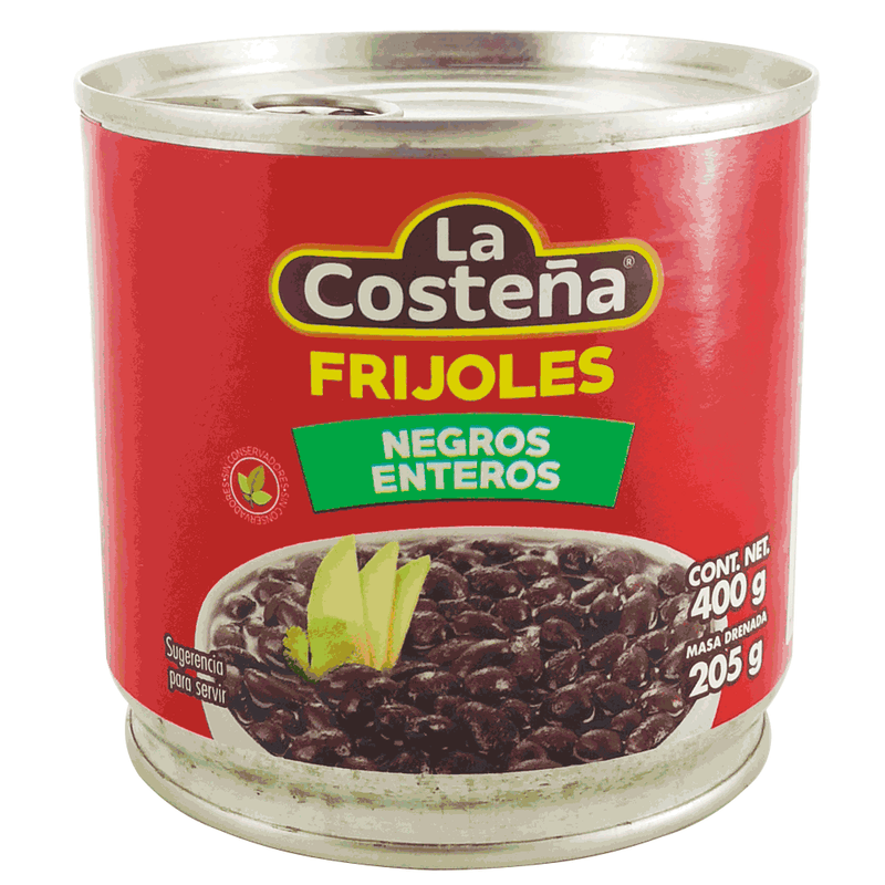FRIJOLES NEGRO ENTERO LA COSTEÑA 400GR