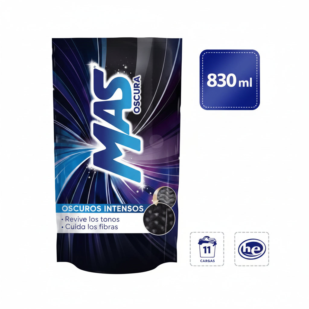 DETERGENTE LÍQUIDO OSCURO INTENSOS 830ML
