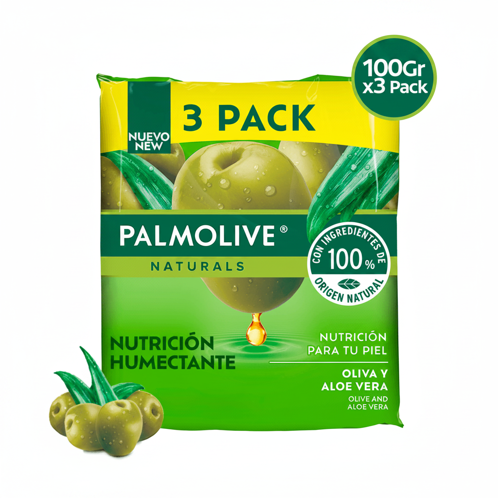 JABÓN NATURALS OLIVA Y ALOE 3U 100GR