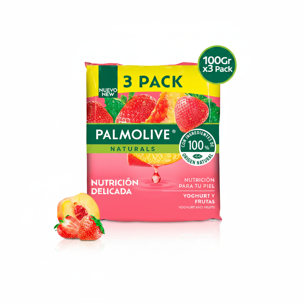 JABÓN NATURALS YOGHURT Y FRUTAS 3U 100GR