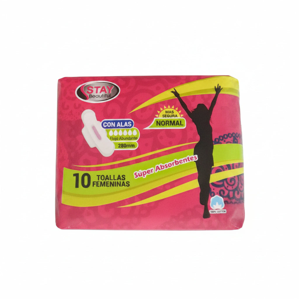 TOALLA SANITARIA CON ALAS ABUNDANTE 10U